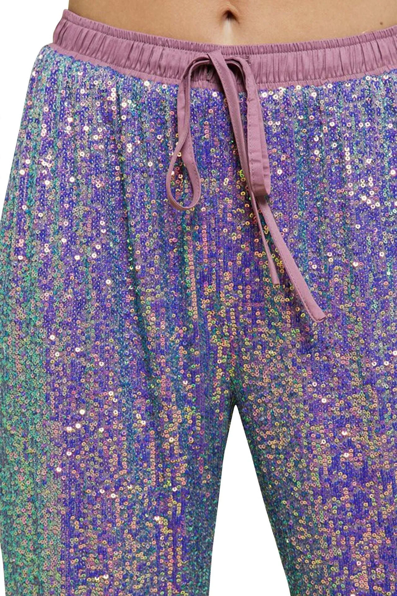 Purple Sequin Pant
