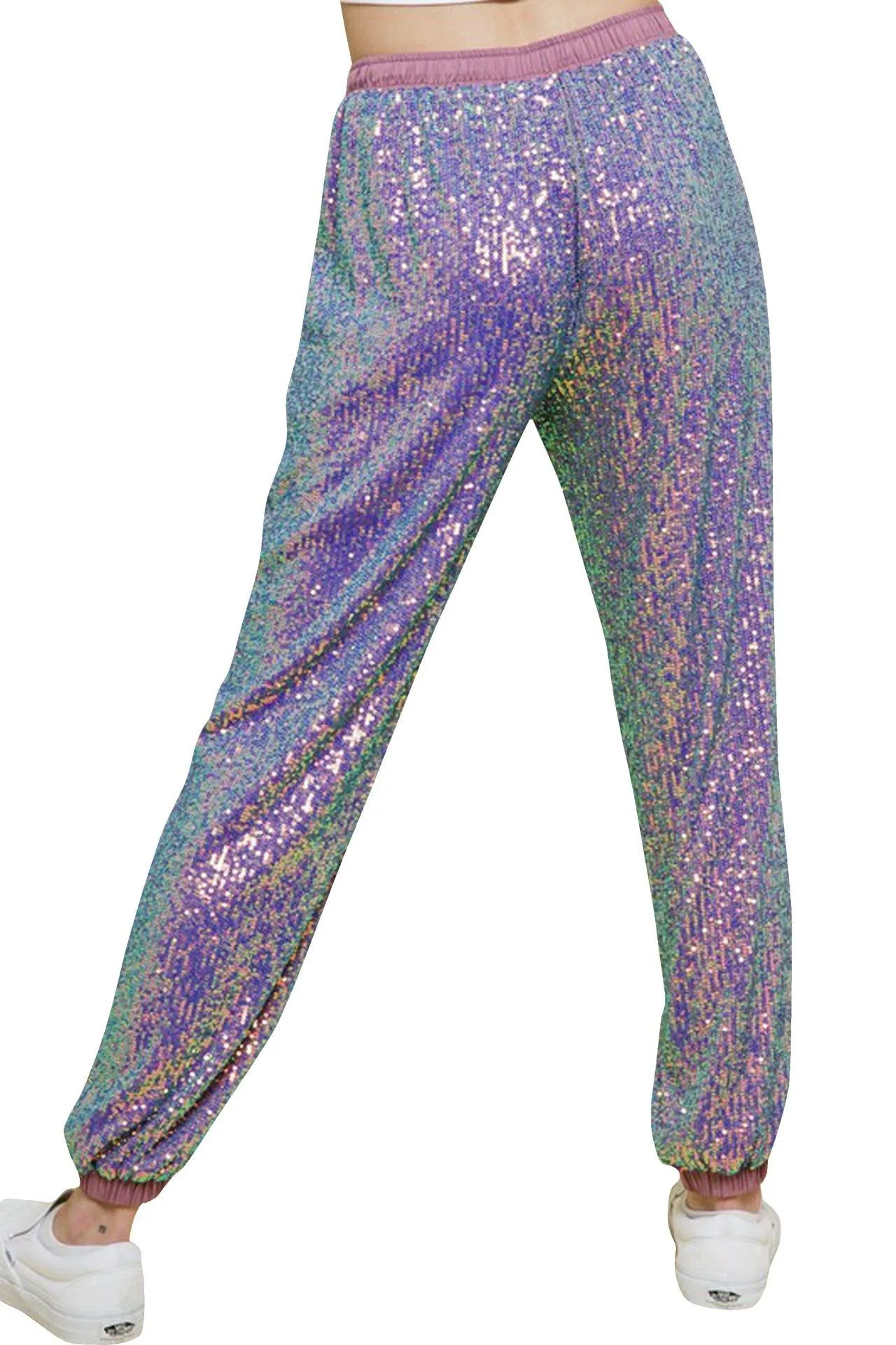 Purple Sequin Pant