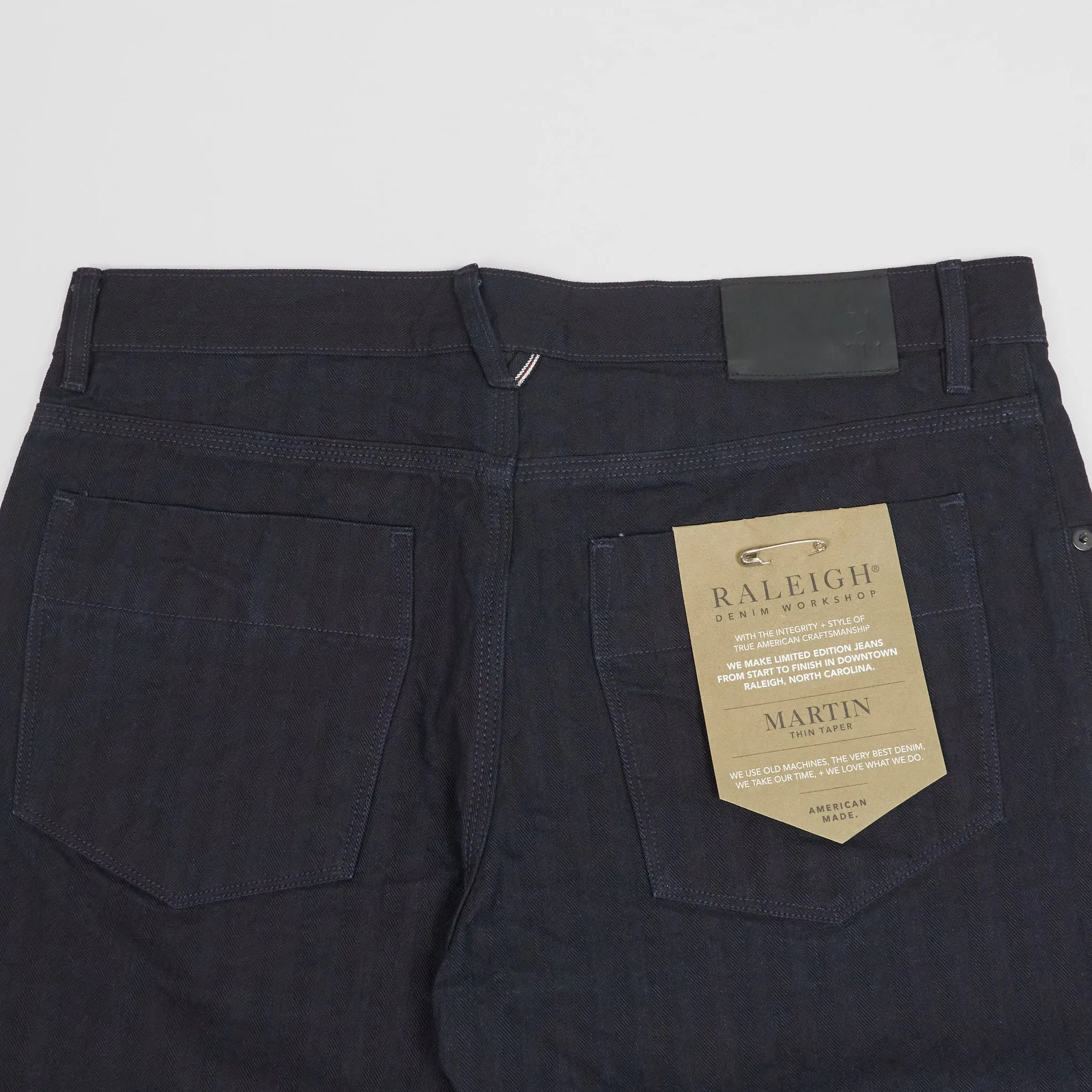 Raleigh Denim Herringbone Indigo 5 Pocket Jeans