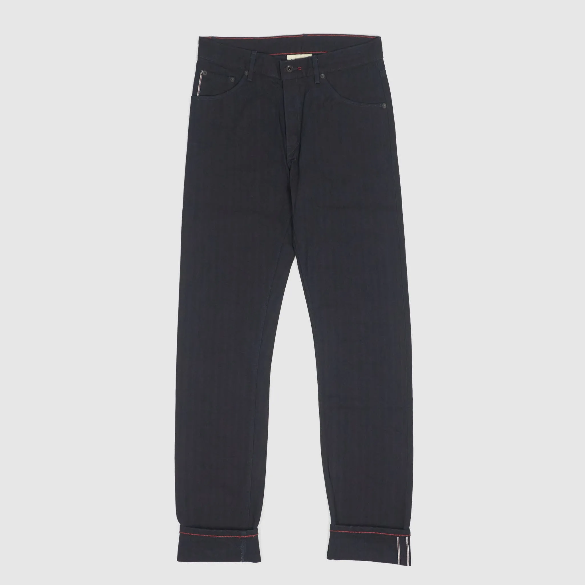 Raleigh Denim Herringbone Indigo 5 Pocket Jeans