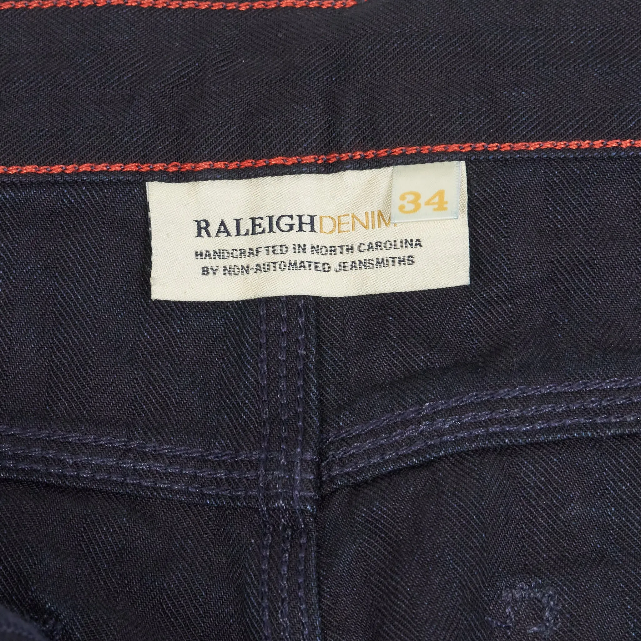 Raleigh Denim Herringbone Indigo 5 Pocket Jeans