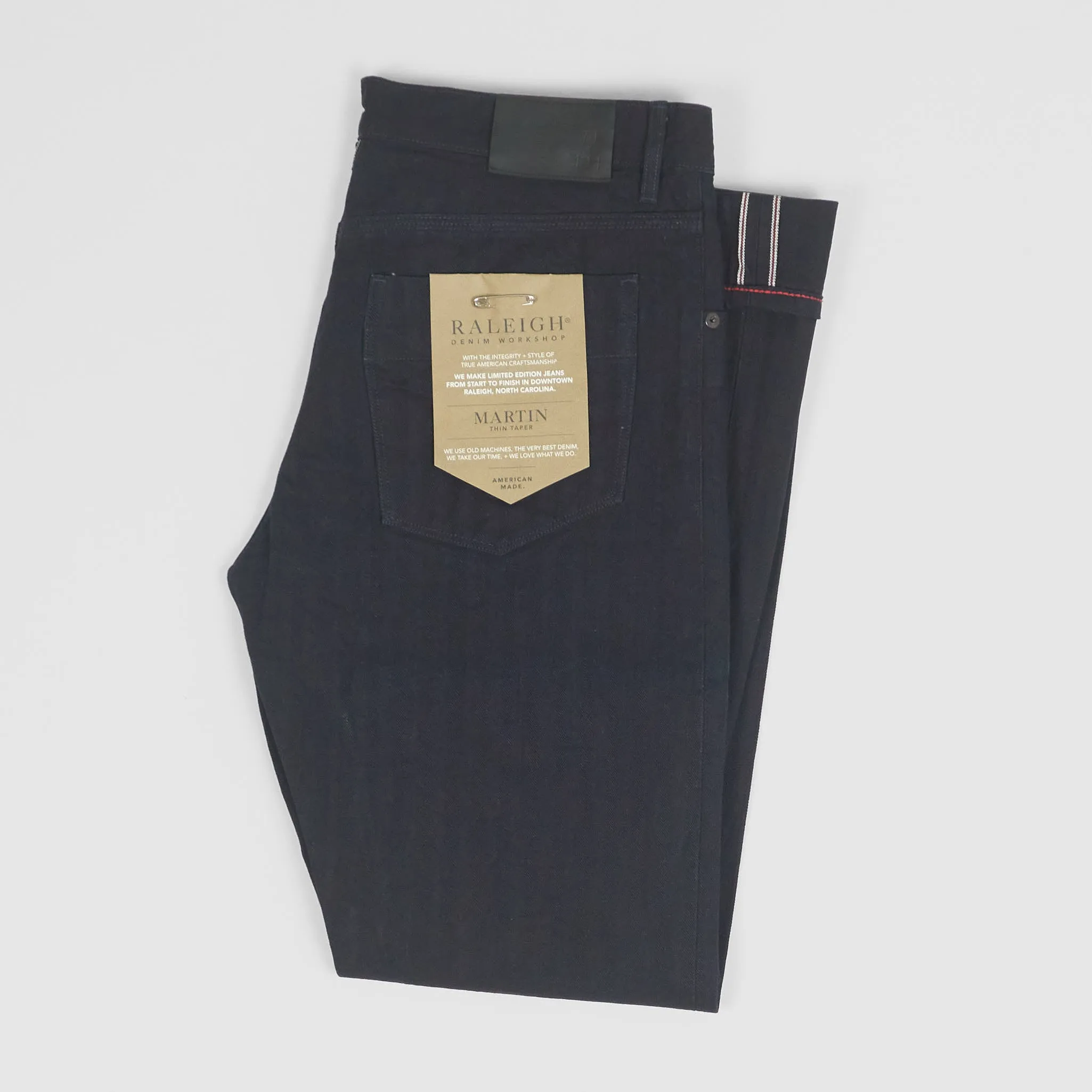 Raleigh Denim Herringbone Indigo 5 Pocket Jeans