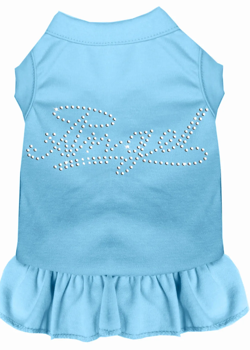 Rhinestone Angel Dress Baby Blue Xl