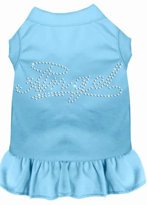 Rhinestone Angel Dress Baby Blue Xl