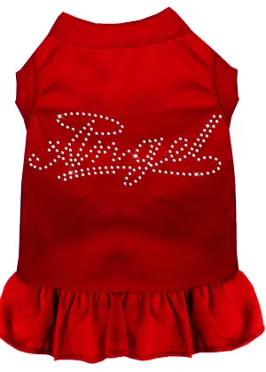 Rhinestone Angel Dress Red Xl