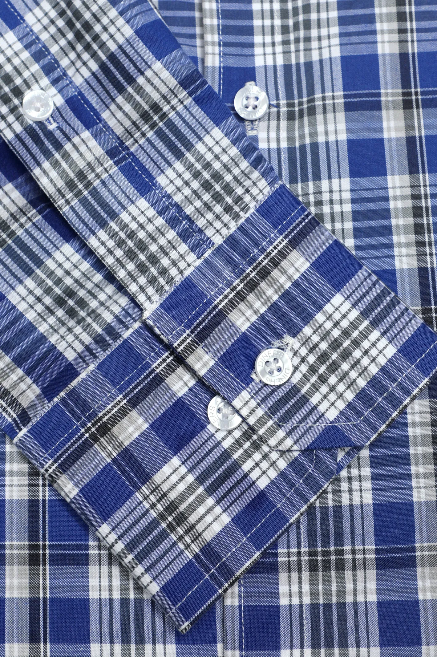 Royal Blue Tattersall Check Casual Shirt