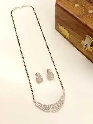 Samash White American Diamond Mangalsutra