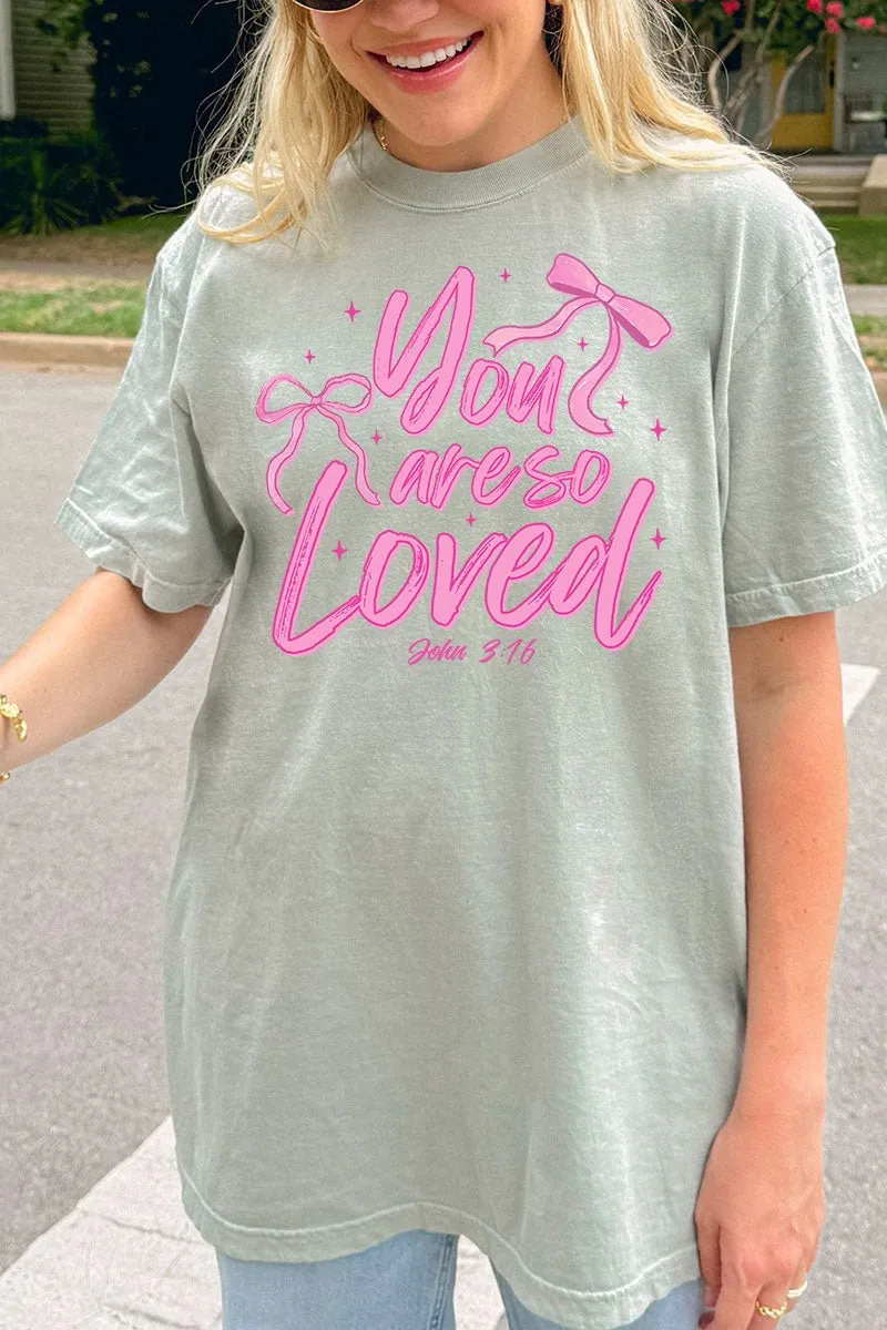 Script So Loved Comfort Colors Adult Ring-Spun Cotton Tee