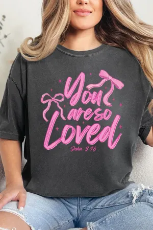 Script So Loved Comfort Colors Adult Ring-Spun Cotton Tee