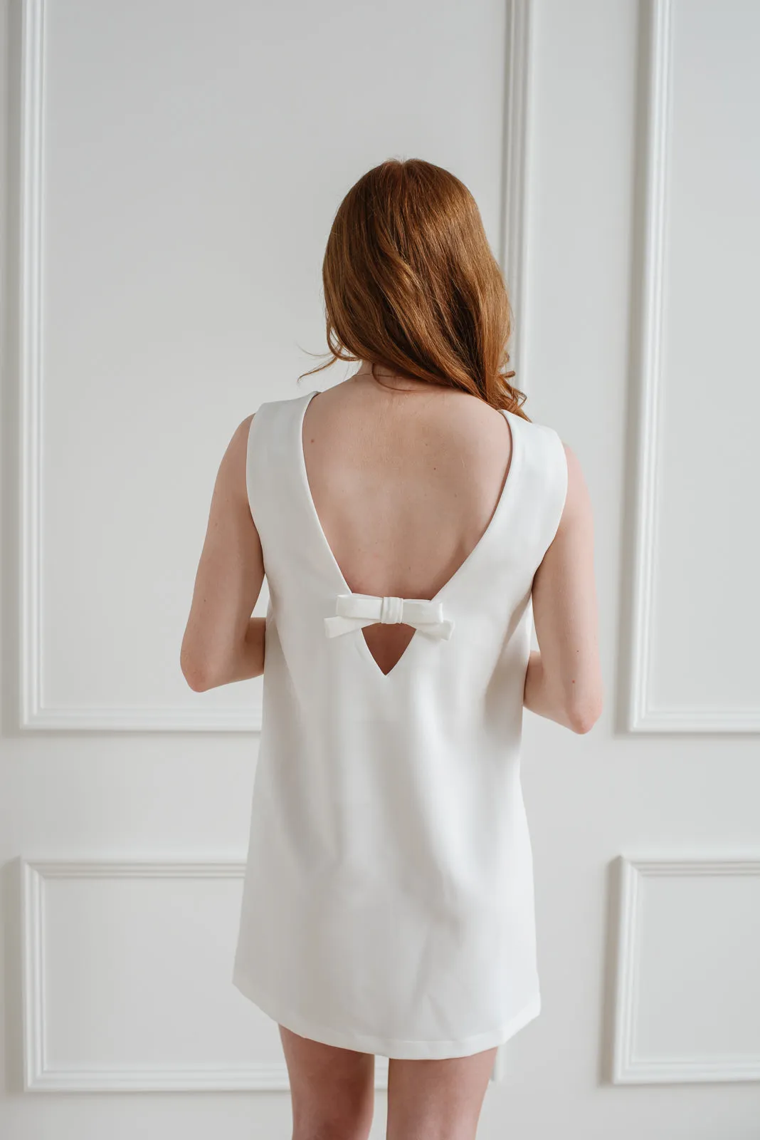 Sleeveless Bow Mini Dress