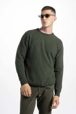 Soft Cloth Crewneck Sweater in Merino Jersey - Thyme