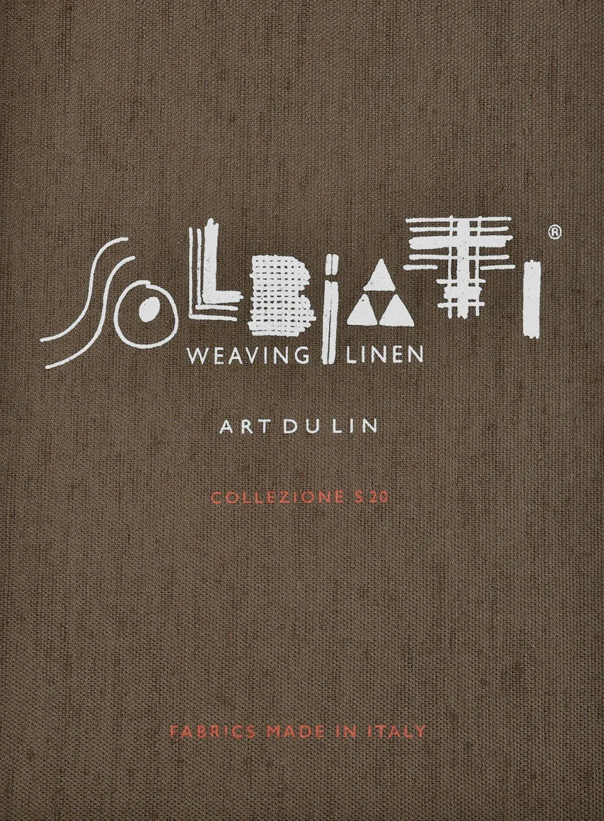 Solbiati Art Du Lin Ebony Blue Linen Suit