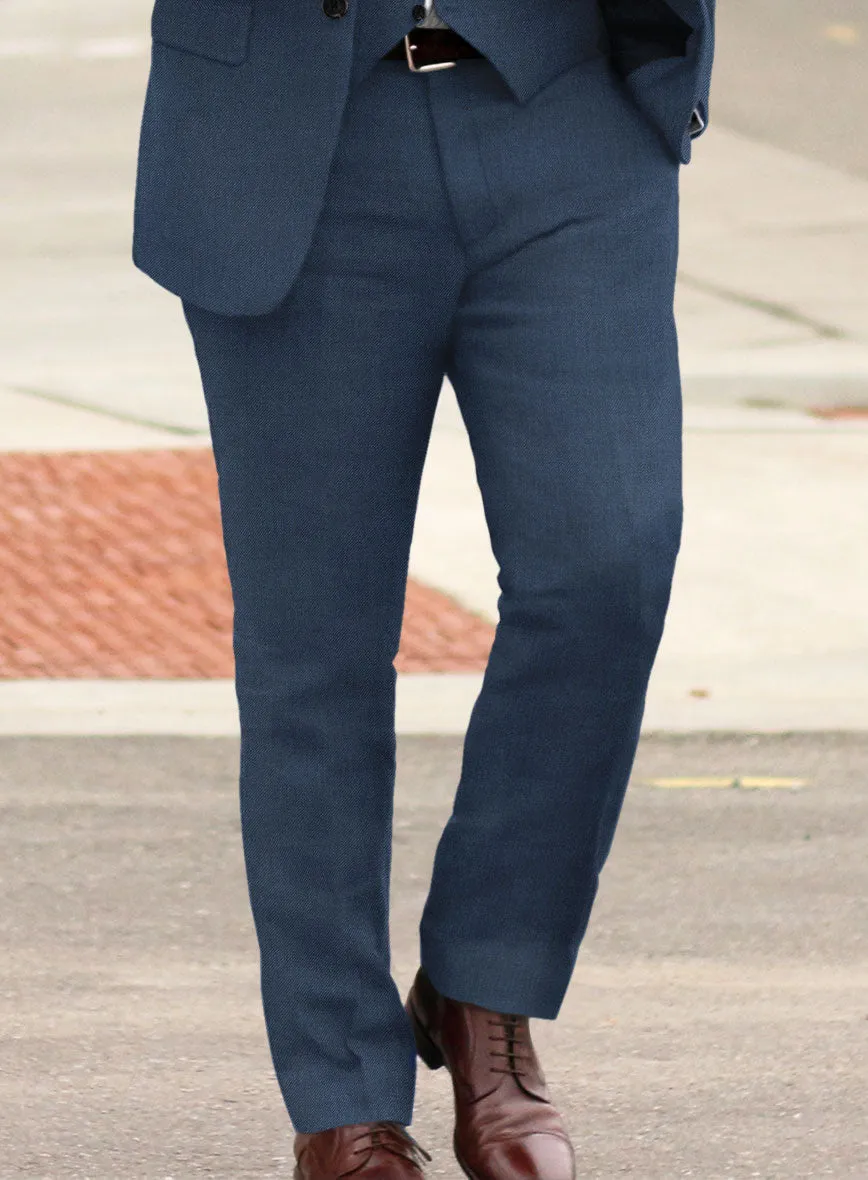 Solbiati Art Du Lin Ebony Blue Linen Suit