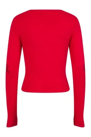 Spider Cardigan Red- Size Medium LAST ONE!