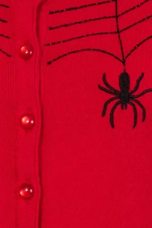Spider Cardigan Red- Size Medium LAST ONE!