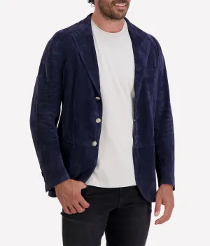 Suede Jacket in Blue