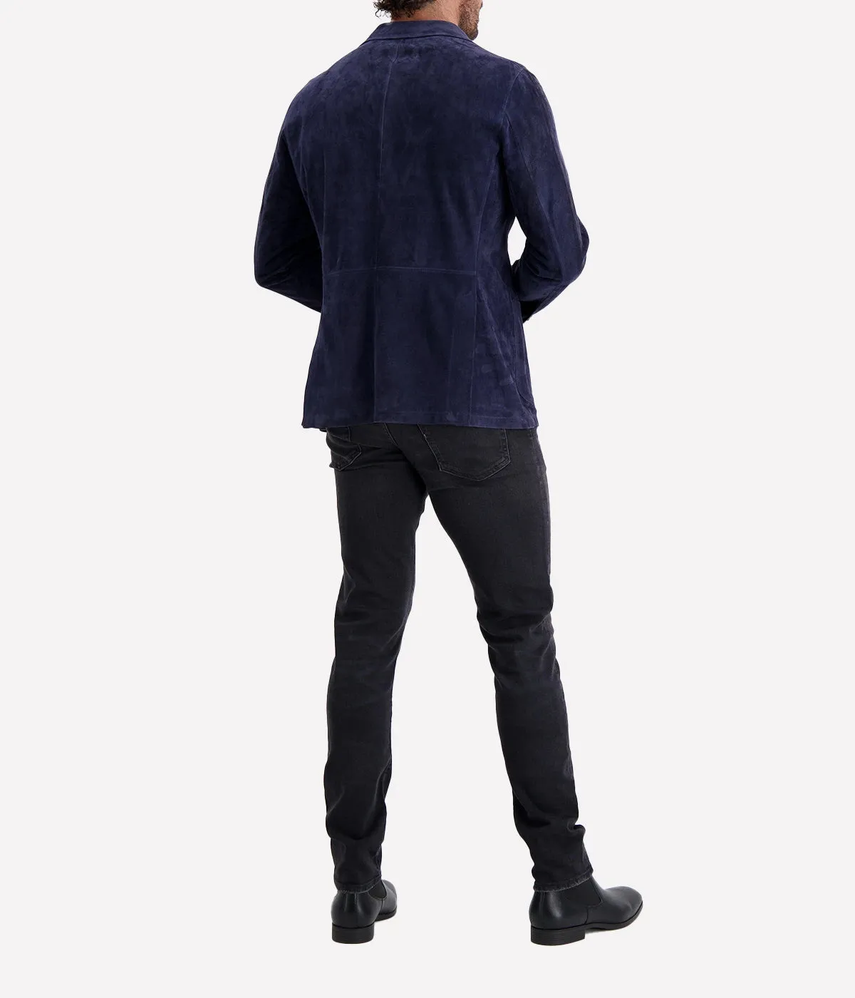 Suede Jacket in Blue