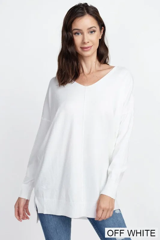 Super Soft Lng Slv V-neck Top