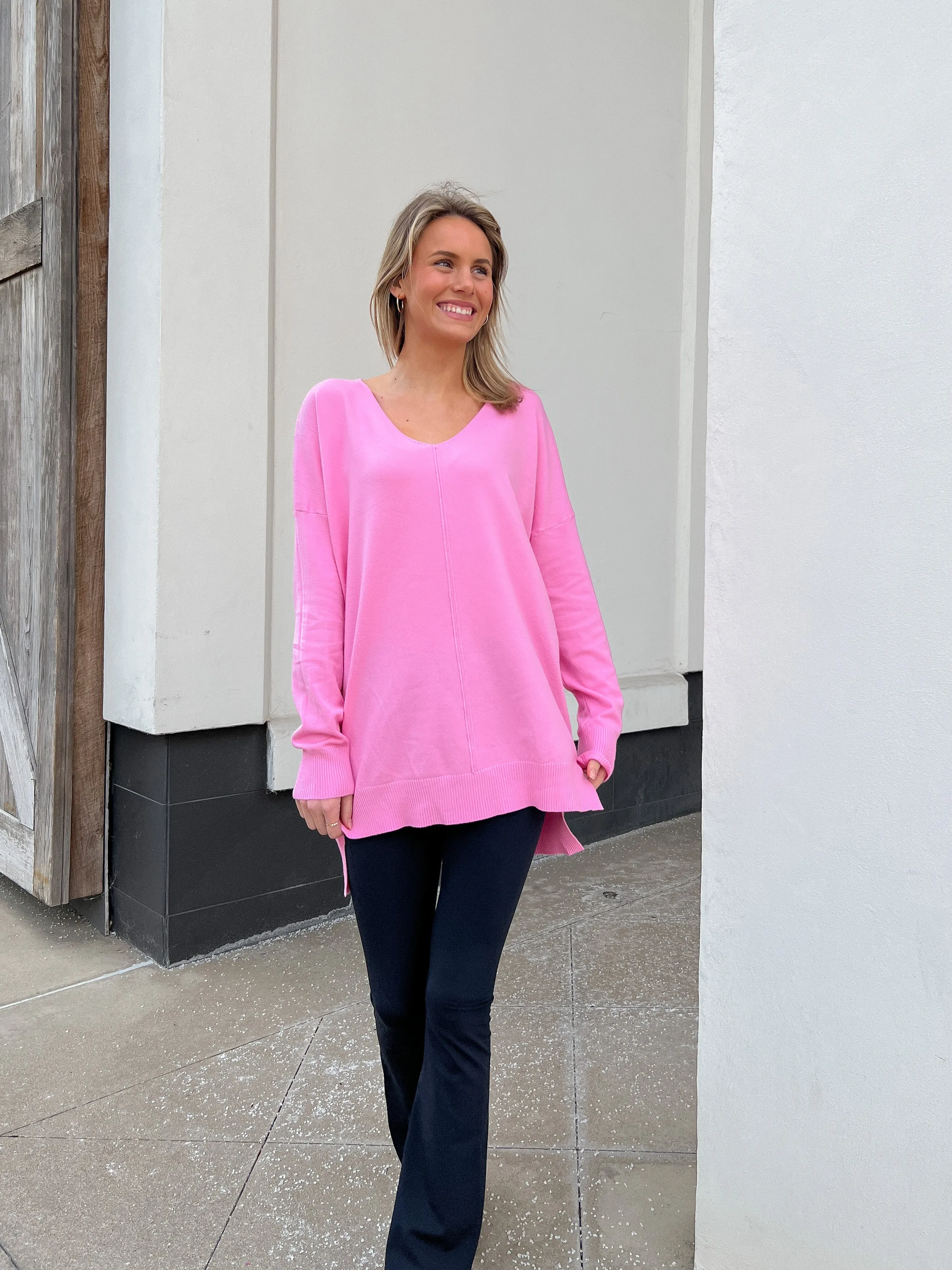 Super Soft Lng Slv V-neck Top
