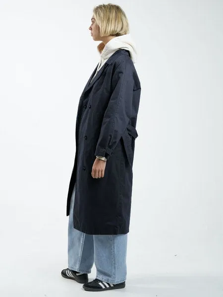Thrills Adrianna Trench Coat - Midnight Blue