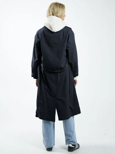 Thrills Adrianna Trench Coat - Midnight Blue
