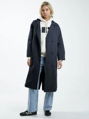 Thrills Adrianna Trench Coat - Midnight Blue