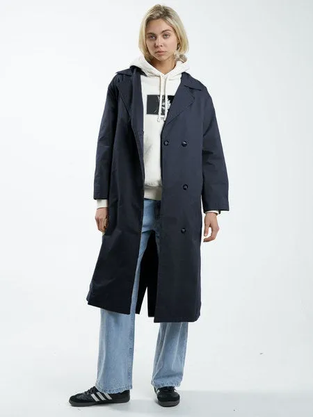 Thrills Adrianna Trench Coat - Midnight Blue