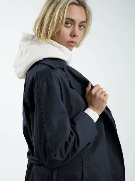 Thrills Adrianna Trench Coat - Midnight Blue