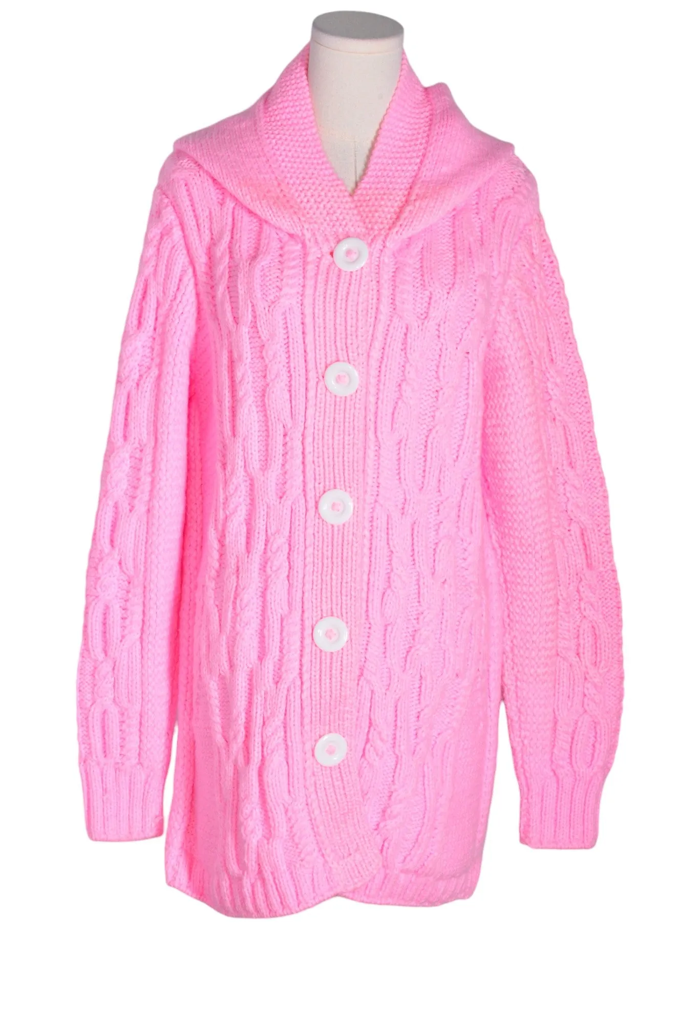 UNBRANDED Women Cardigans Regular fit in Pink - L