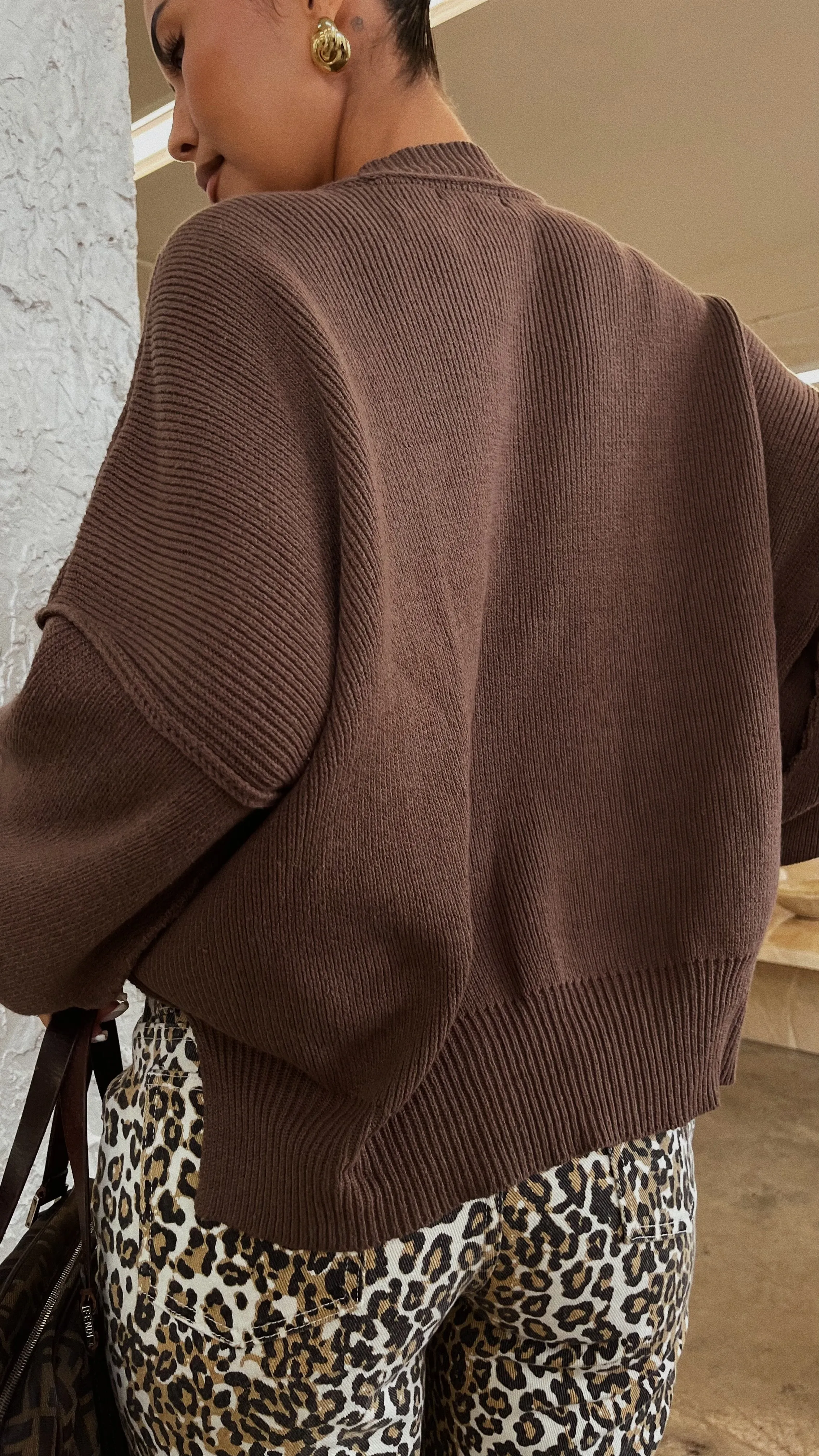 Vivian Oversized Sweater - Brown