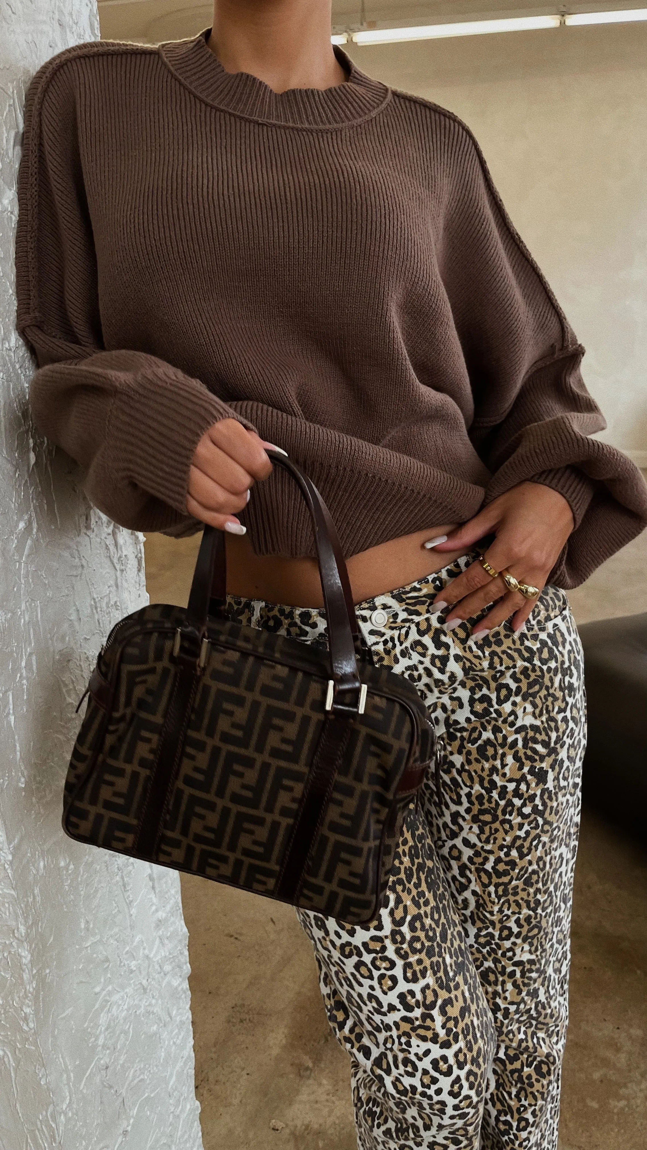 Vivian Oversized Sweater - Brown
