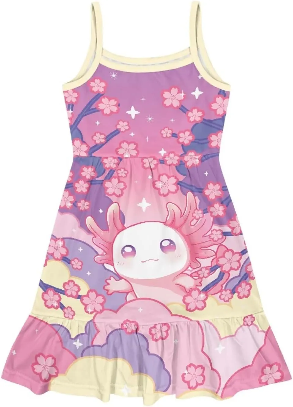 Youngerbaby Dresses for Toddle Girls 3-14T Spaghetti Strap Midi Dress Back to School Dresses One Piece Sundresses